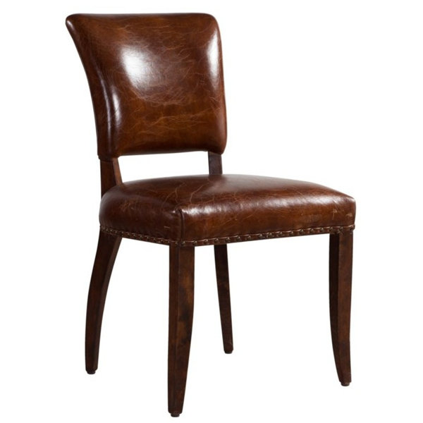 Williston Forge Polsterstuhl Uriel aus Echtleder | Wayfair.de